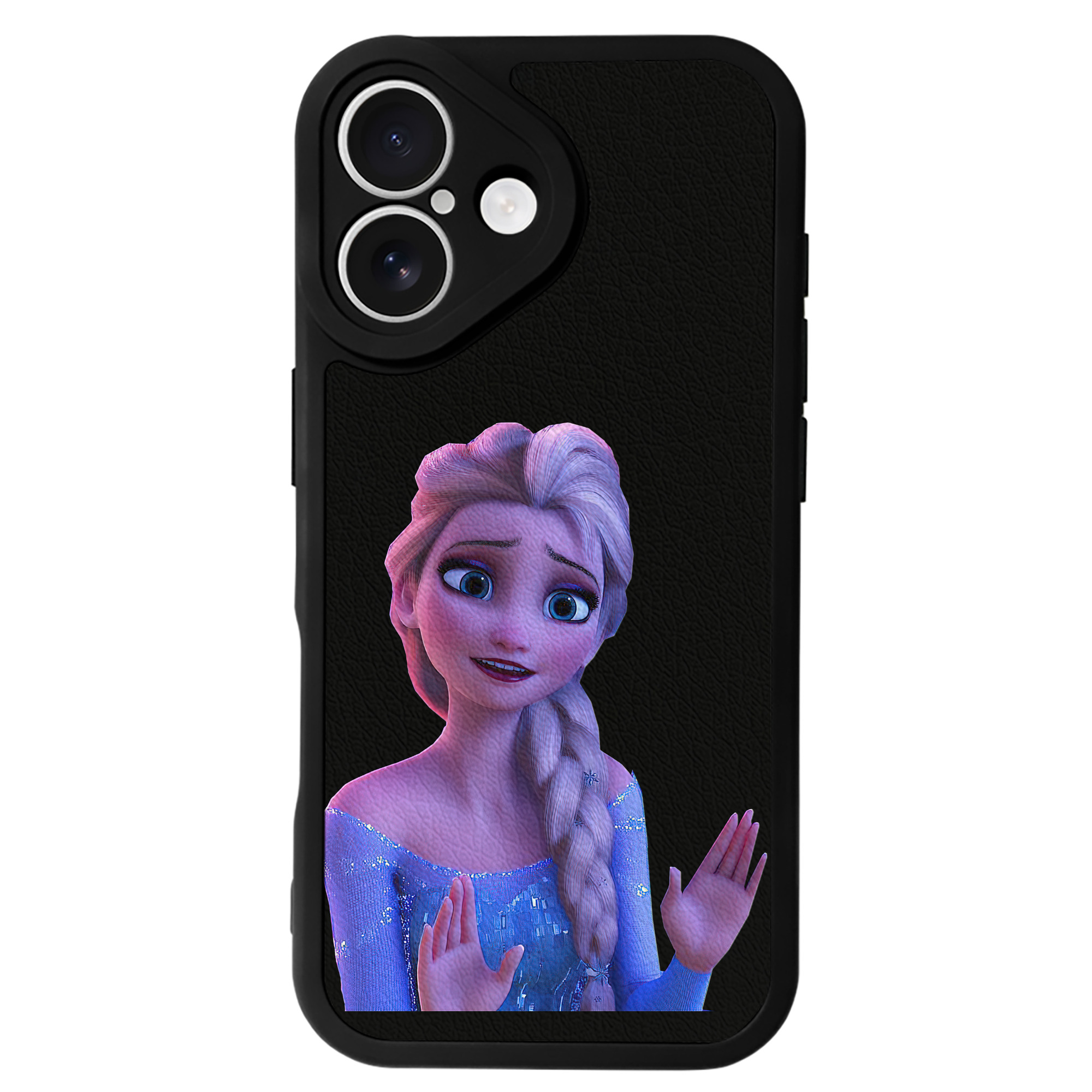 （画像用） アナと雪の女王 アンナ エルサ Frozen Anna Elsa 【iPhone 16シリーズ対応】シリコンスマホケース（レザー調） 材質：シリコン